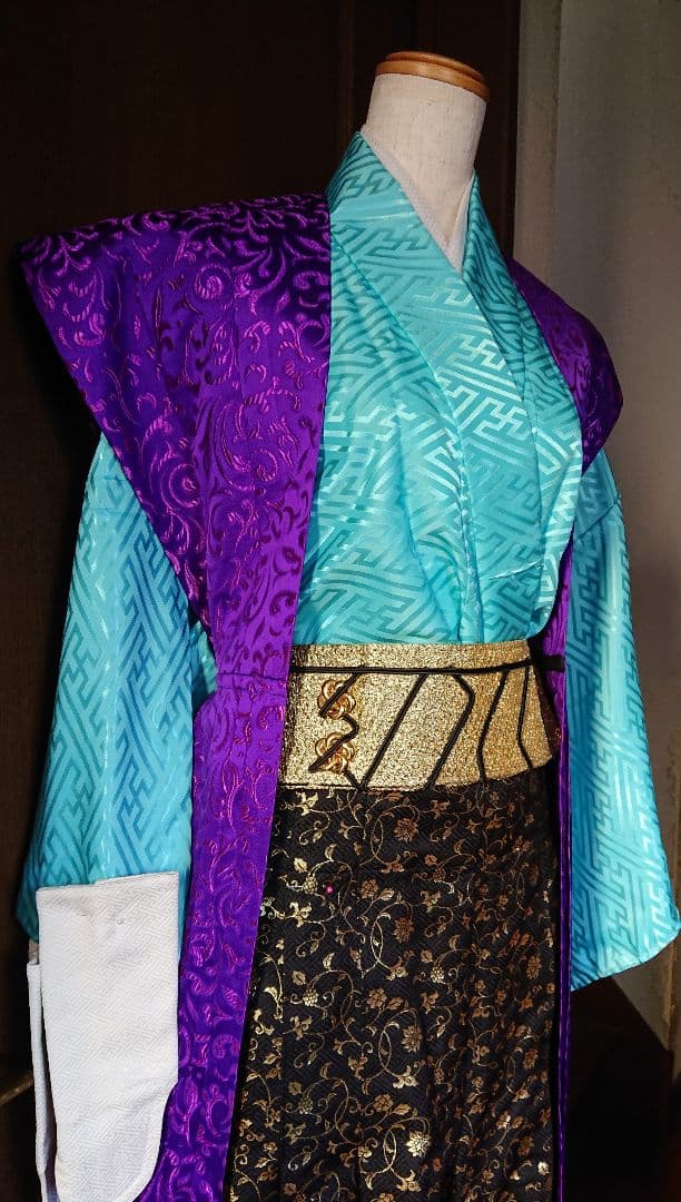 仮面ライダー威吹鬼 劇場版若様姿コスプレ衣装一式 ウィッグ付き