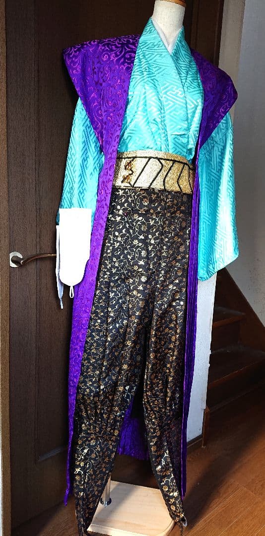 仮面ライダー威吹鬼 劇場版若様姿コスプレ衣装一式 ウィッグ付き