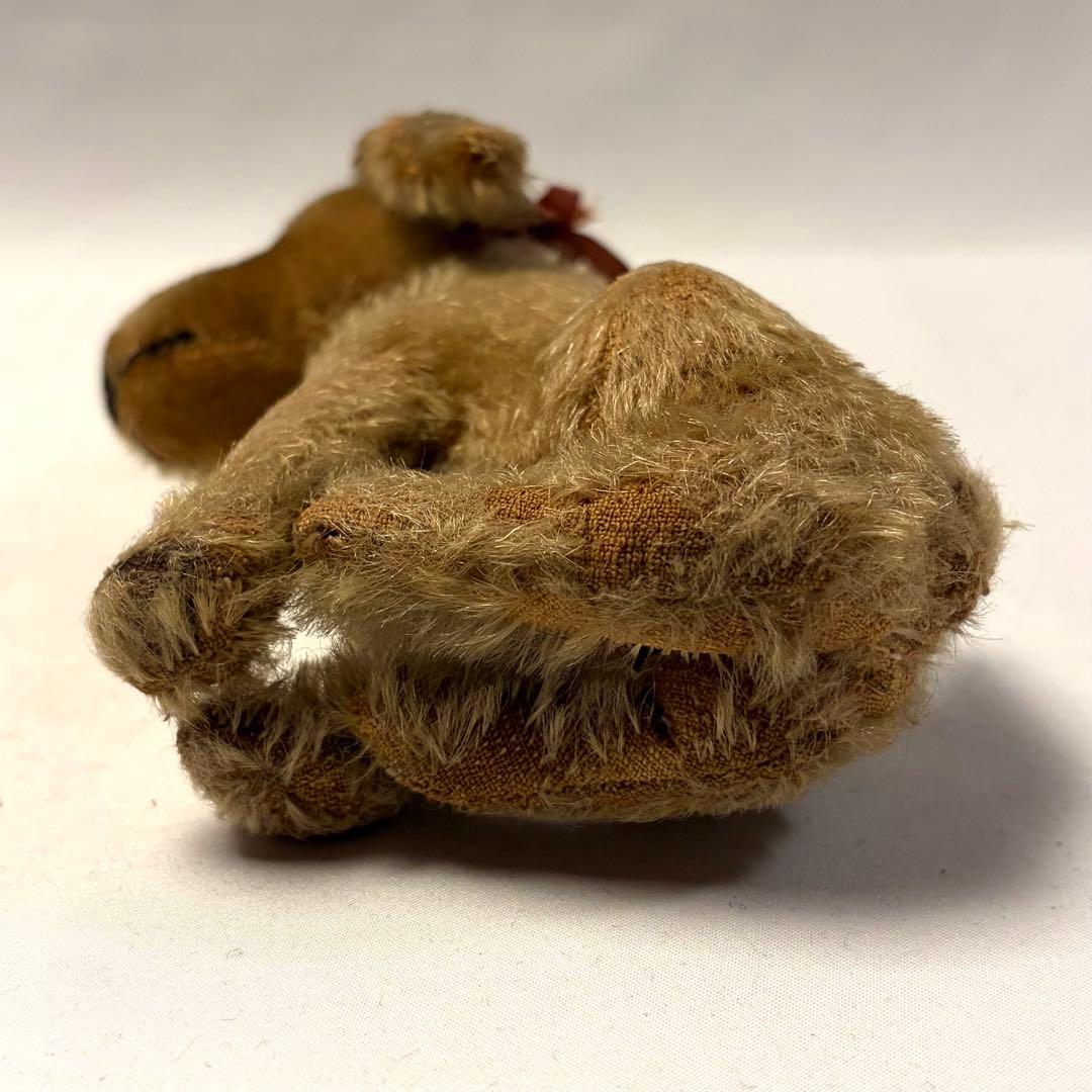 Steiffシュタイフ \"DOG\"（小）100年経ったアンティークのぬいぐるみ