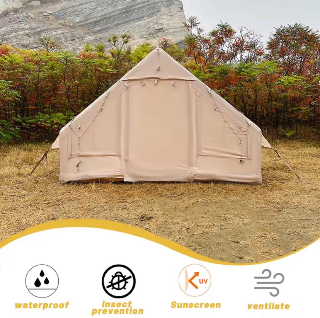 青*髭様 エアーテント 2～6人用 テント大型 キャンプテント 折りたたみ ハン