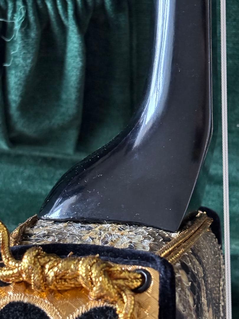 古い黒檀三線　両面本皮張り　現状！