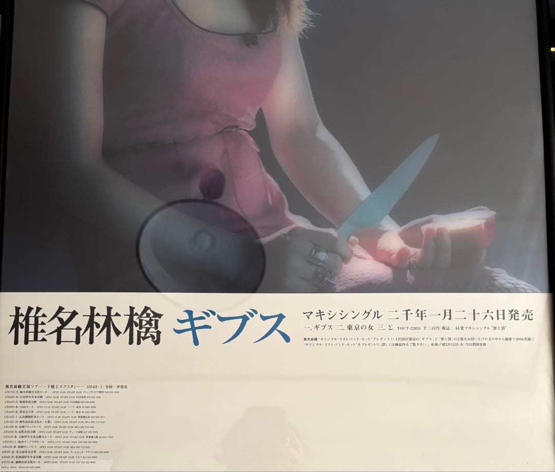 【フレーム付き】非売品 椎名林檎 ギブス 激レアB2ポスター