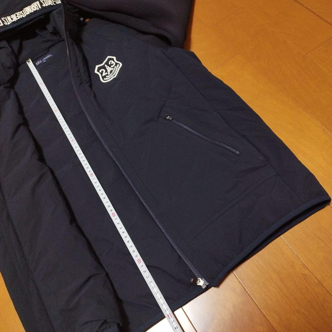 23区 GOLFウェア LLサイズ 撥水ニットコンビブルゾン メンズ ネイビー