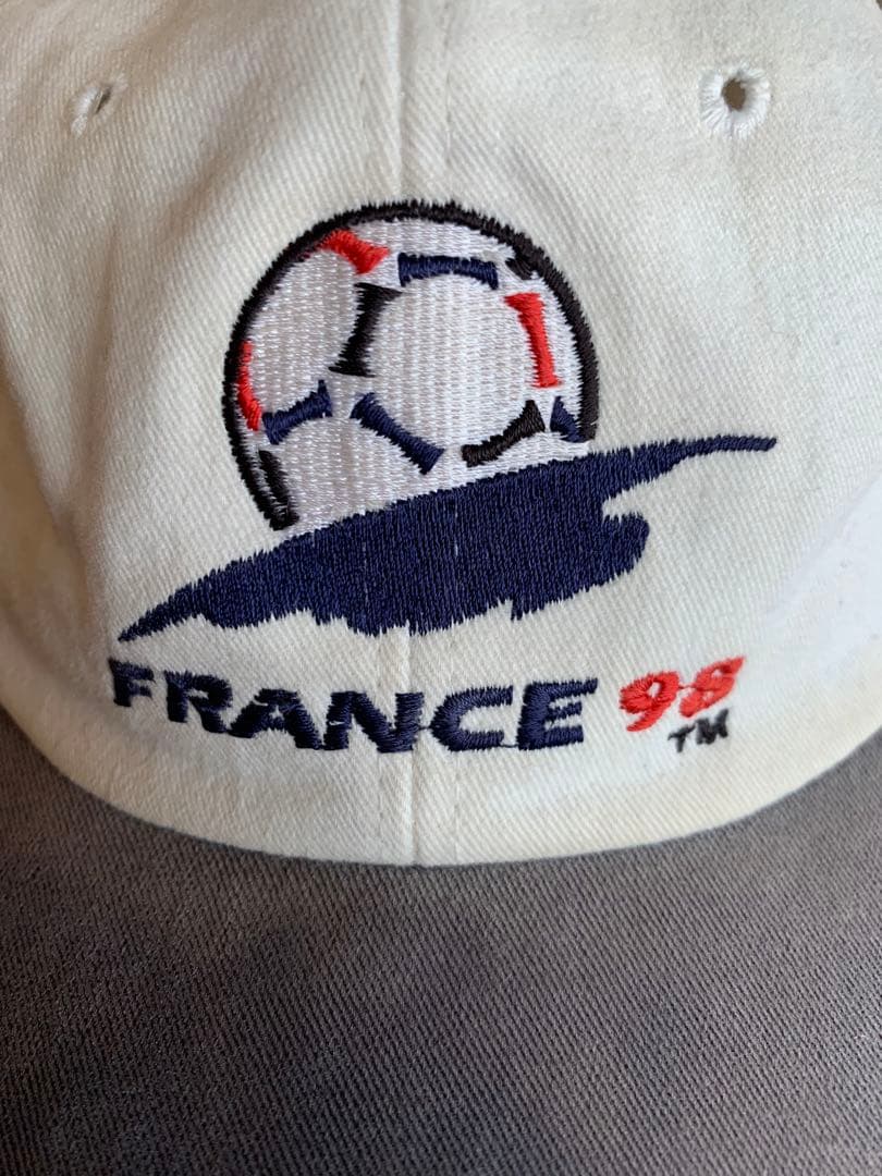 WC'98フランス キャップ 公認商品 青白ツートンカラーキャップは希少