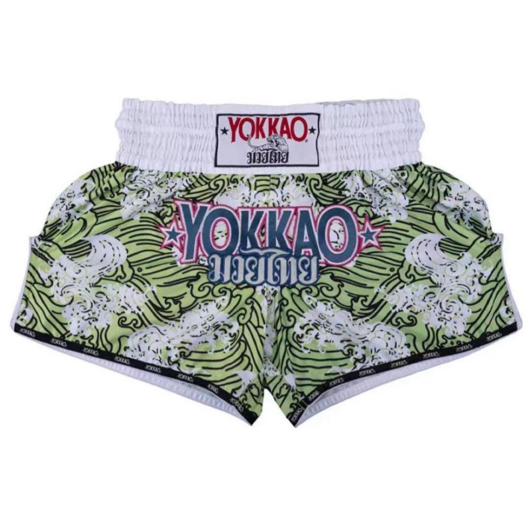 YOKKAO ムエタイパンツ「HAWAIIAN」 GREEN Mサイズ