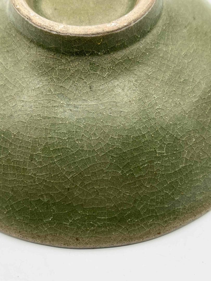 宋時代　青磁　耀州窯刻花碗　龍泉盞　茶碗　【旧家蔵出し】 唐物(A-64)