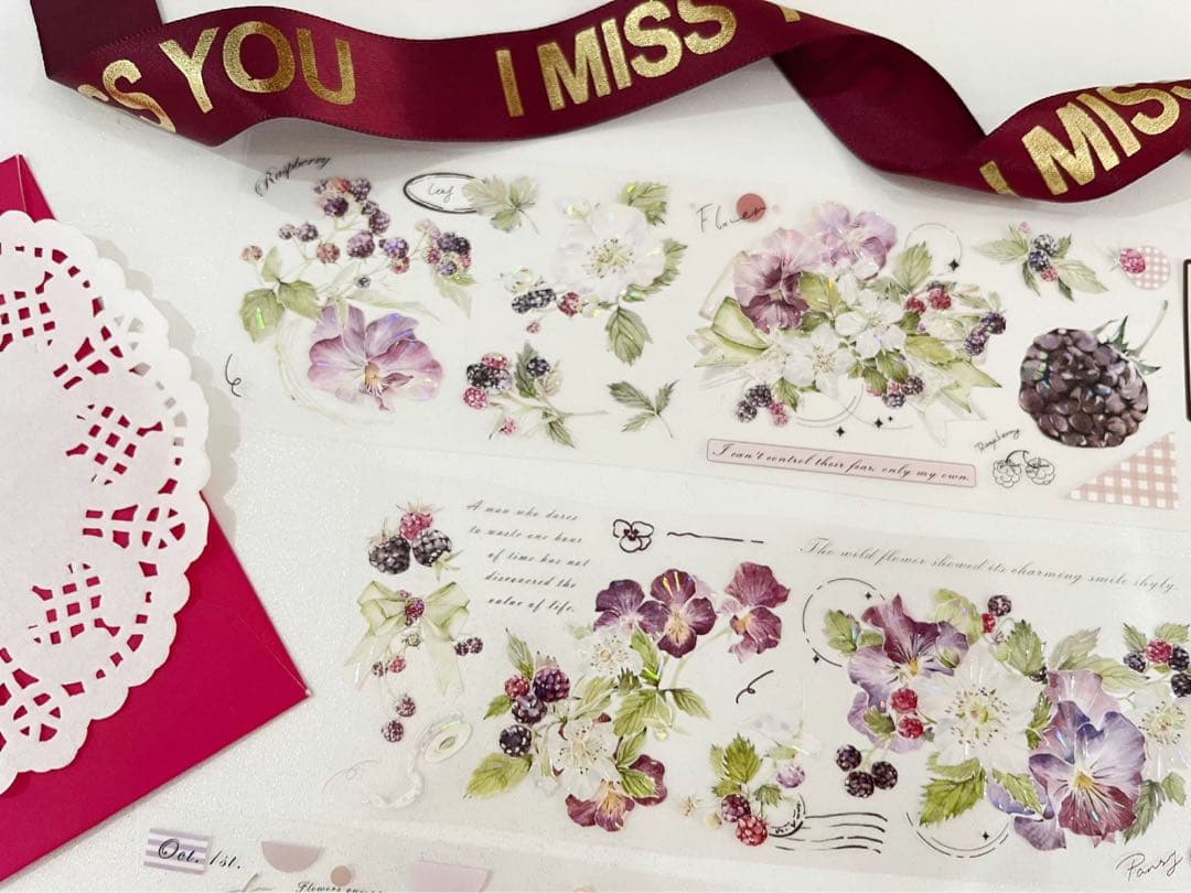 海外マスキングテープ巻売り 浆果森林 フラワー 人物マスキングテープ527