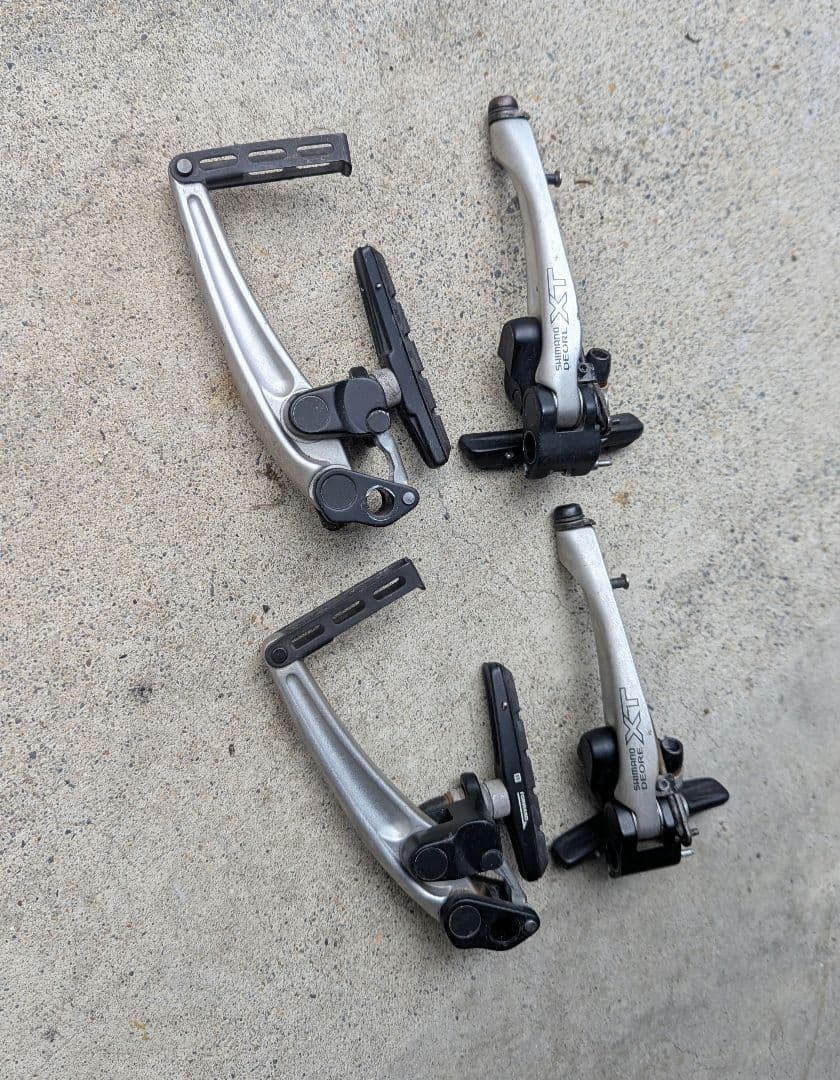 オールドMTB シマノ VブレーキDEORE-XT BR-M750前後セット