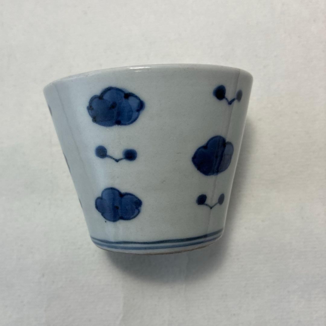 古伊万里　染付　さくらんぼ　蕎麦猪口