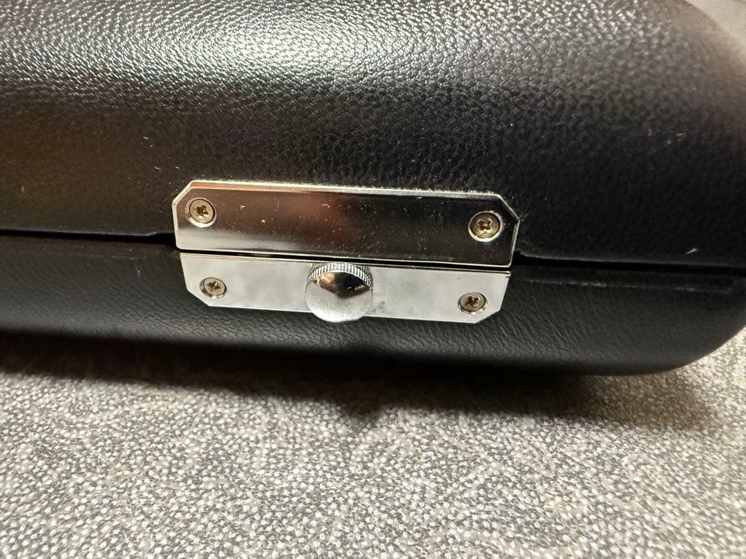 フルートとピッコロ　ダブルケース 黒 革張り