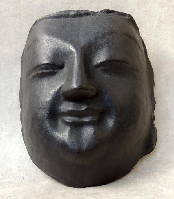 ● 鉄製 仏面 ◆ 高橋敬典 ◆共箱 壁掛け インテリア オブジェ飾り面 佛面