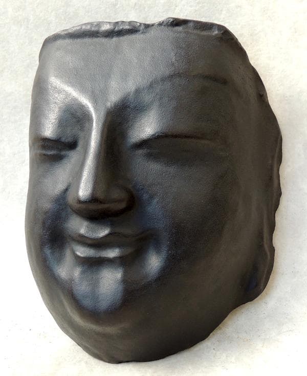 ● 鉄製 仏面 ◆ 高橋敬典 ◆共箱 壁掛け インテリア オブジェ飾り面 佛面