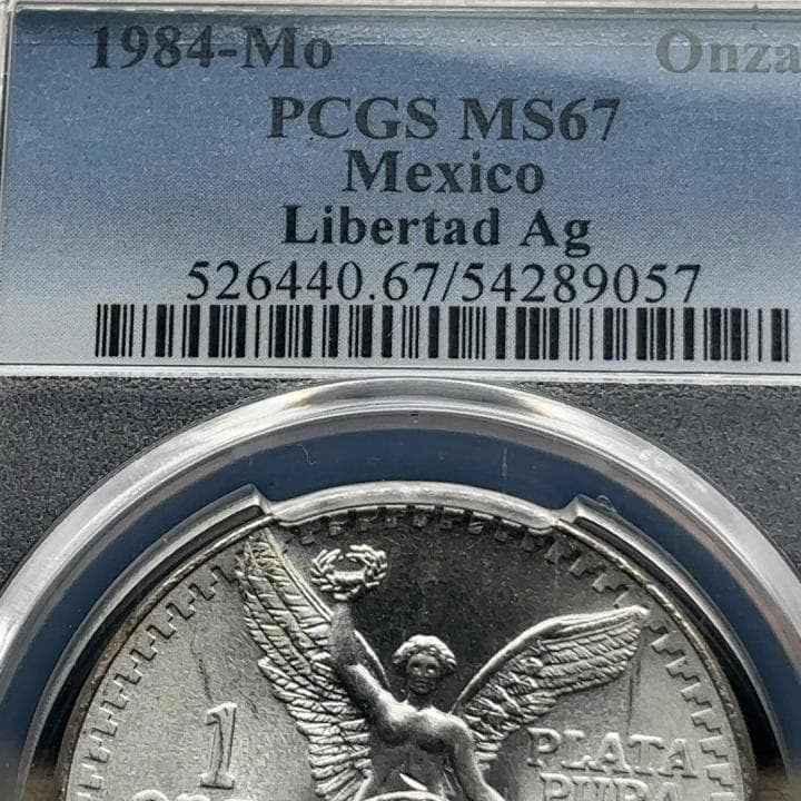 1984年 メキシコ 銀貨 1 Onza 勝利の女神ニケ MS67