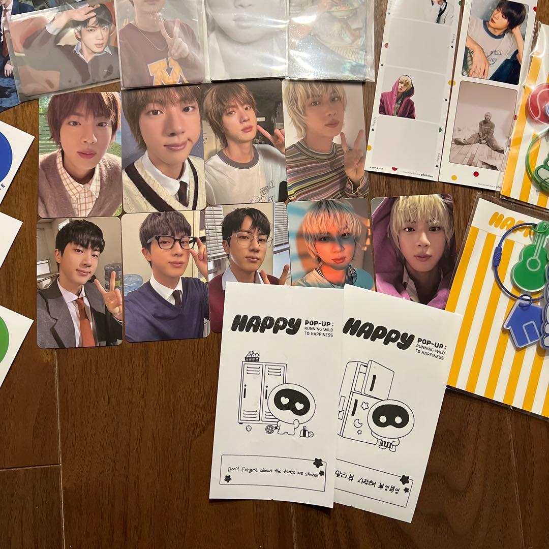 BTS JIN 購入特典カード ラキドロ キーリング Happy ポップアップ