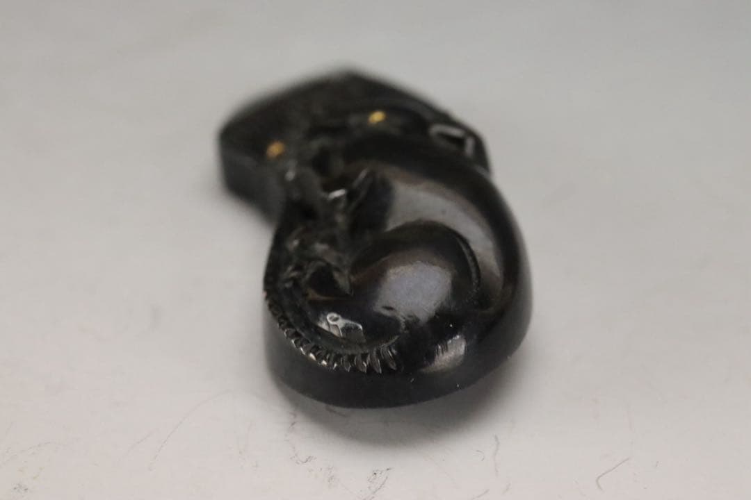 時代刀装具 無銘 京金工 桝に鼠図目貫 赤銅地 容彫 金色絵 保存刀装具鑑定書