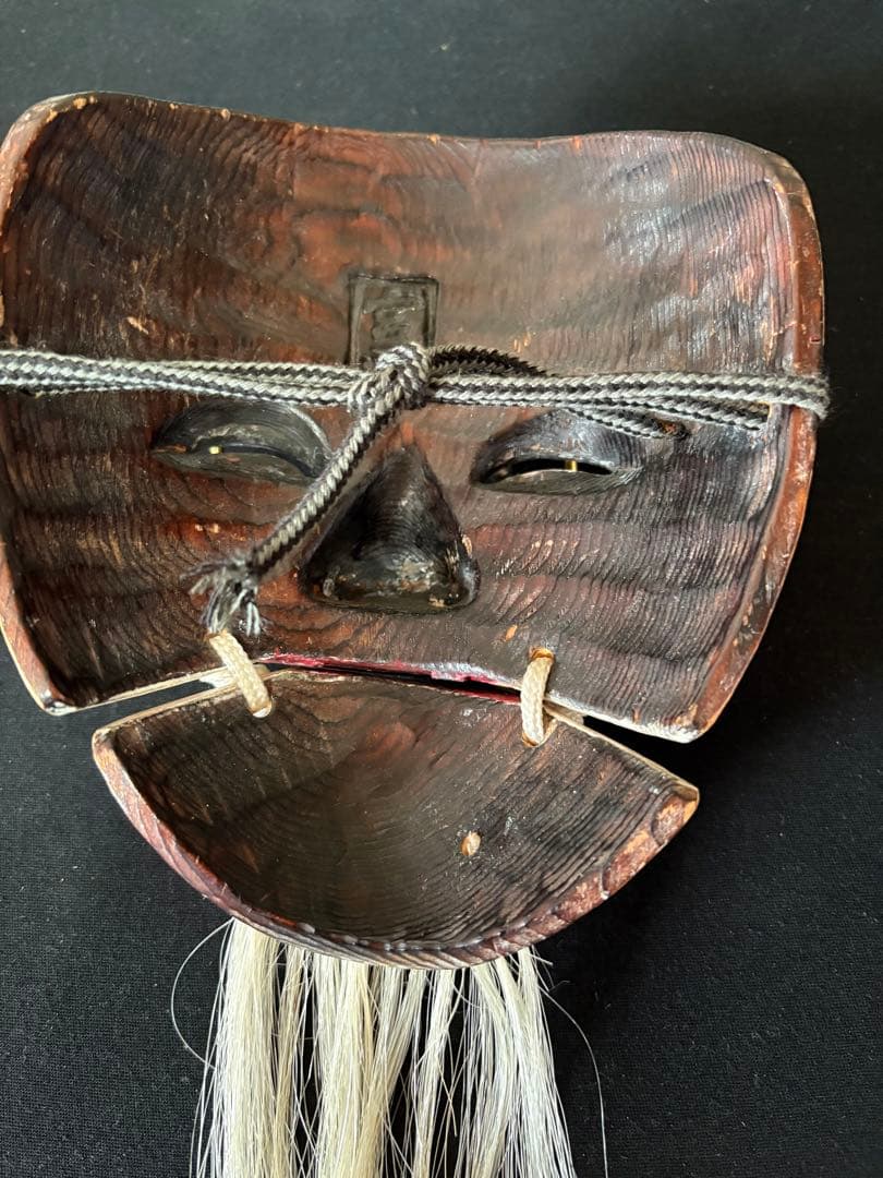 値下げしました❗️能面「翁」檜材