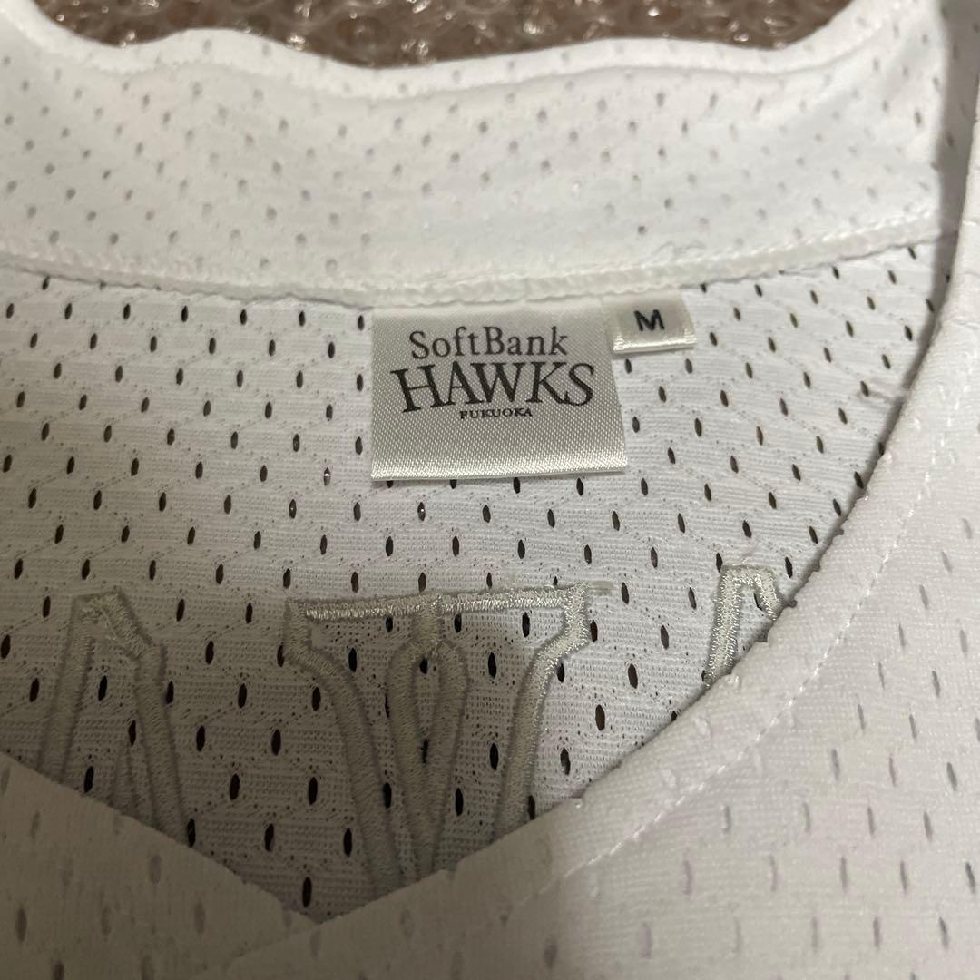 福岡ソフトバンクホークス　メッシュユニフォーム　直筆サイン入り　(ホーム/上林)
