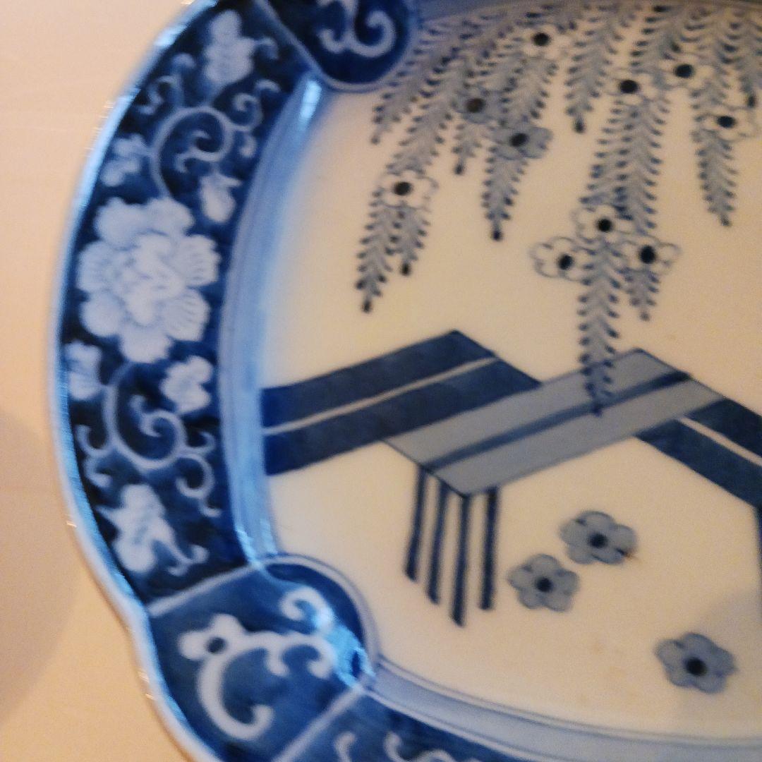 古伊万里　染付け皿　22センチ