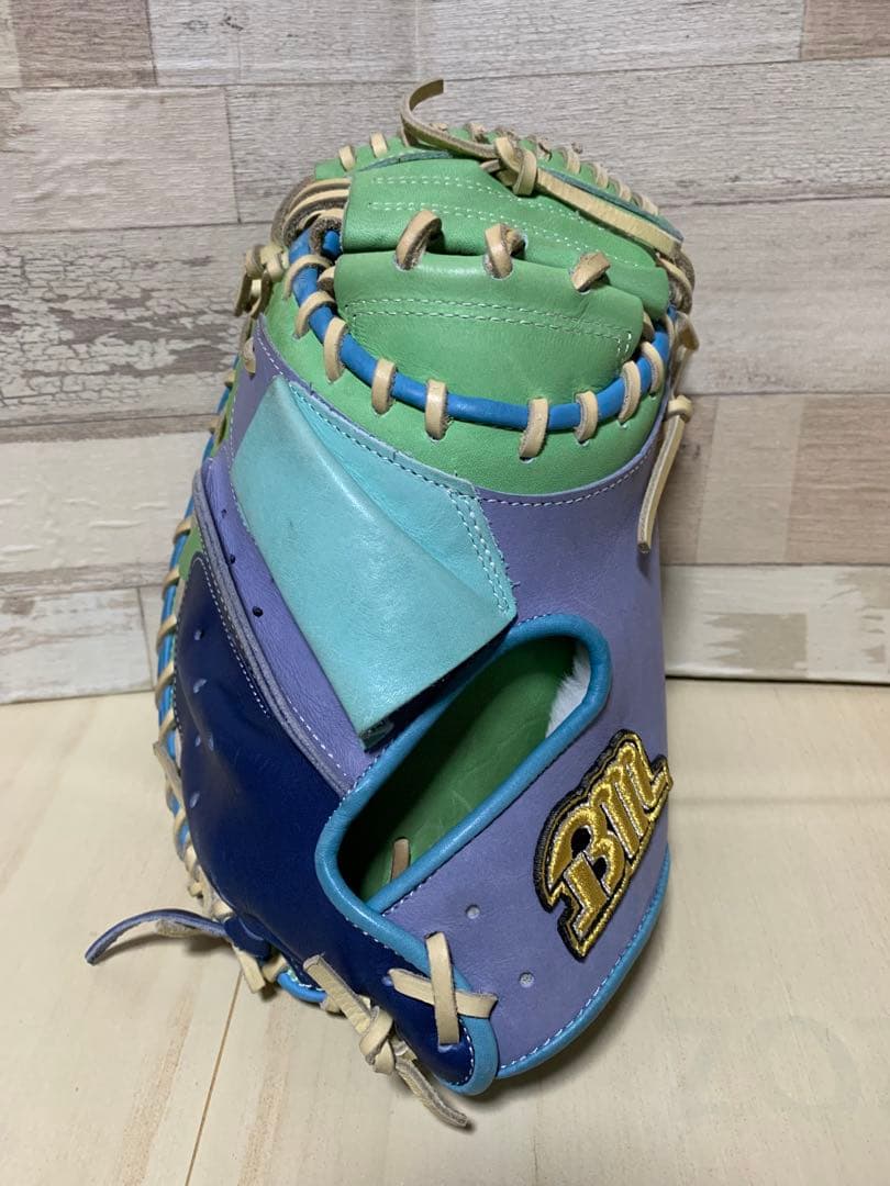 1点物 BM（ベースマン）軟式キャッチャーミット マルチカラー デザイン 日本製