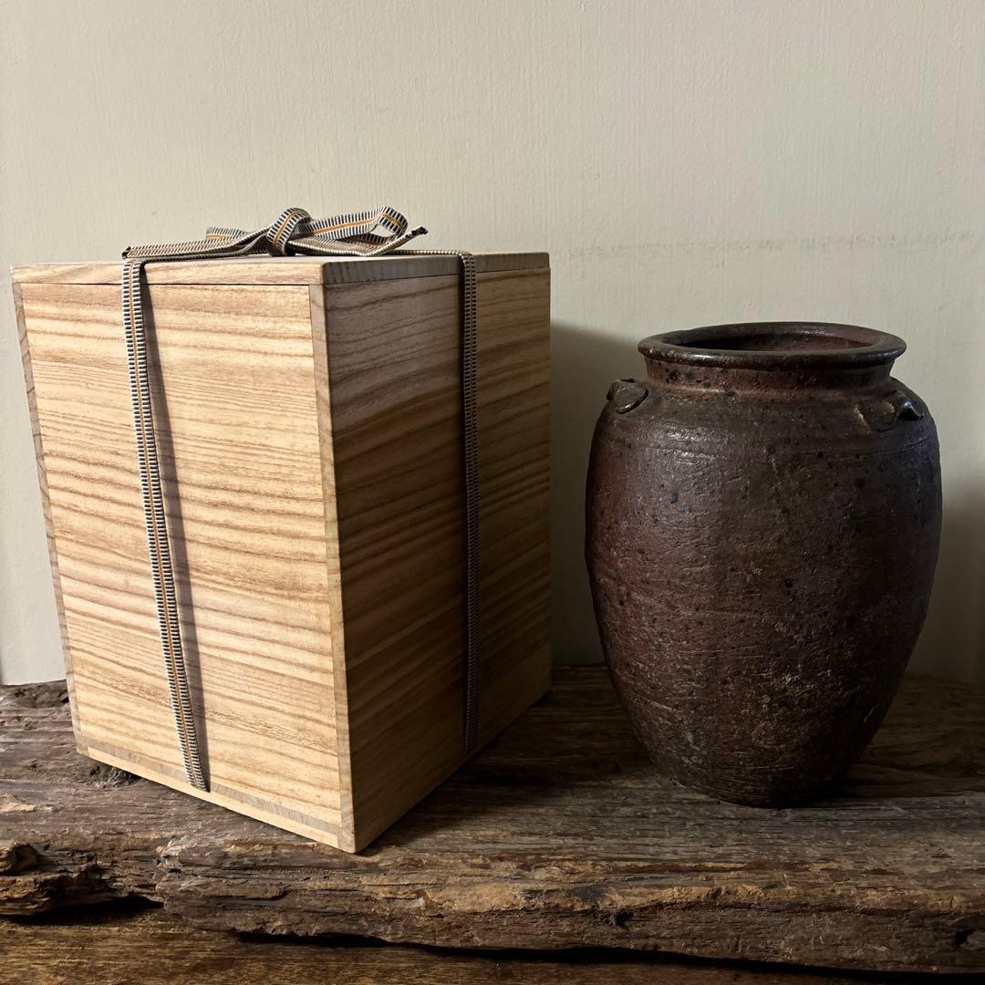 古備前種壺　三耳壺　室町時代〜　骨董　アンティーク　検:秦秀雄　白洲正子 李朝