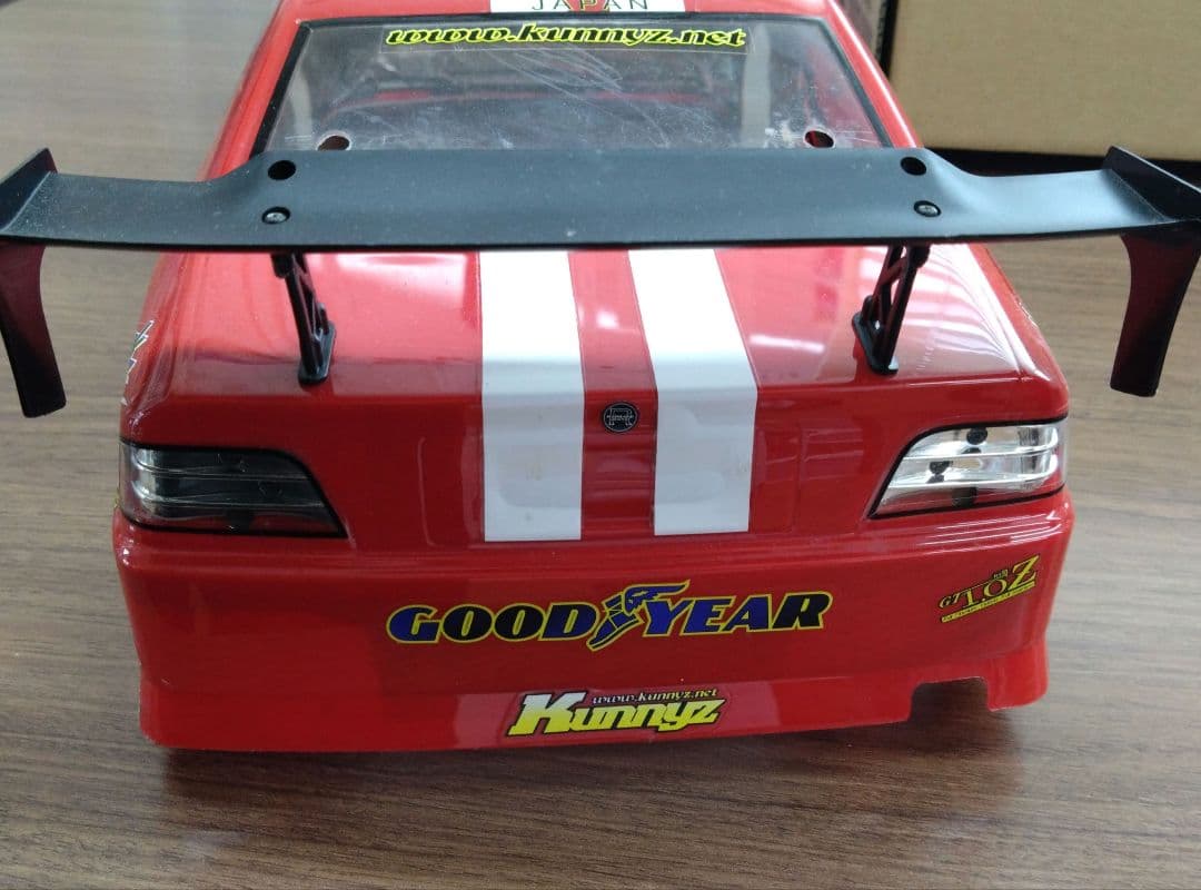 【RIO】 RCカー ボディ レッド カーボンファイバー風