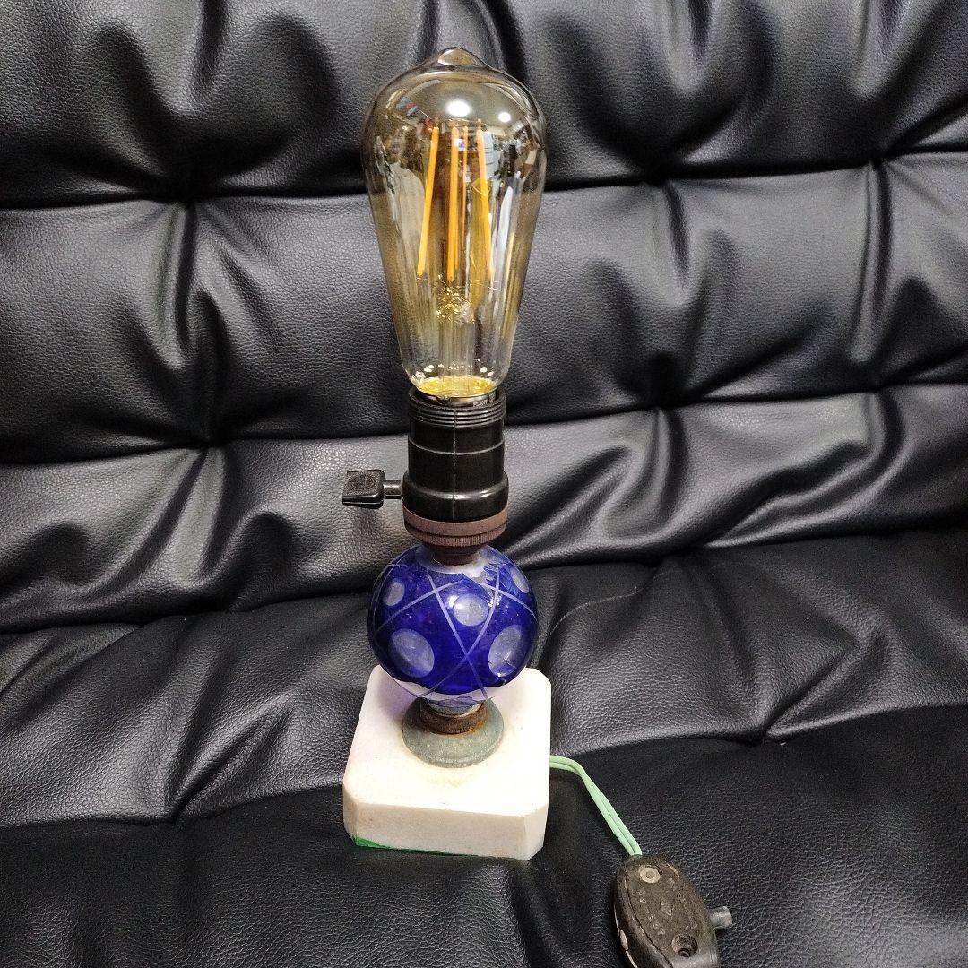 アンティーク 切子 ランプ スタンドライト 骨董