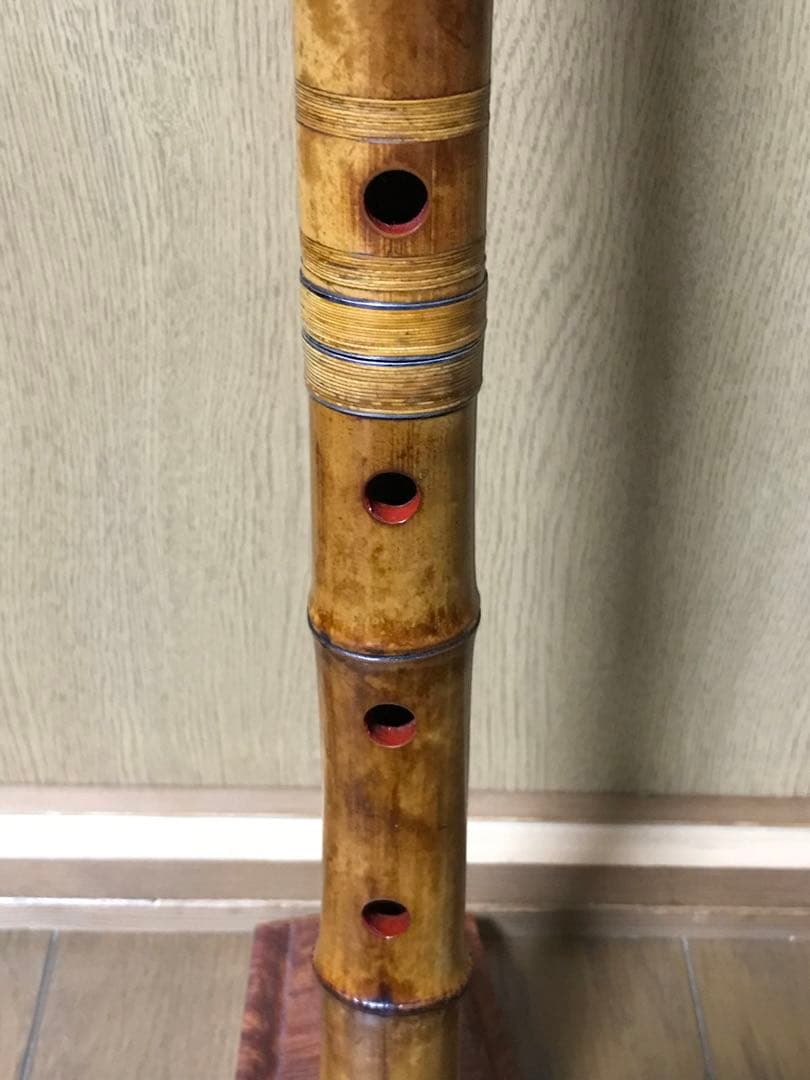 ⭐️都山流尺八　井上昌山銘 銀縁唄口　銀三線継　1尺8寸管　価格交渉不可です