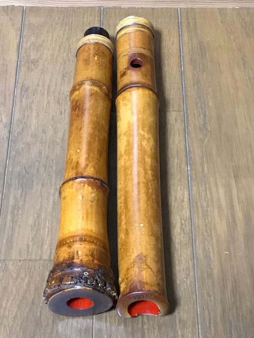 ⭐️都山流尺八　井上昌山銘 銀縁唄口　銀三線継　1尺8寸管　価格交渉不可です