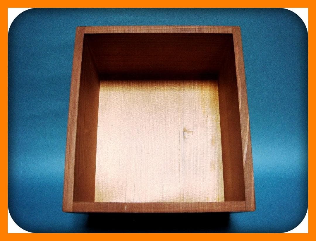 786『木製 空箱（長方形 紐付き）』紫　/骨董品 古美術 アンティーク 古玩