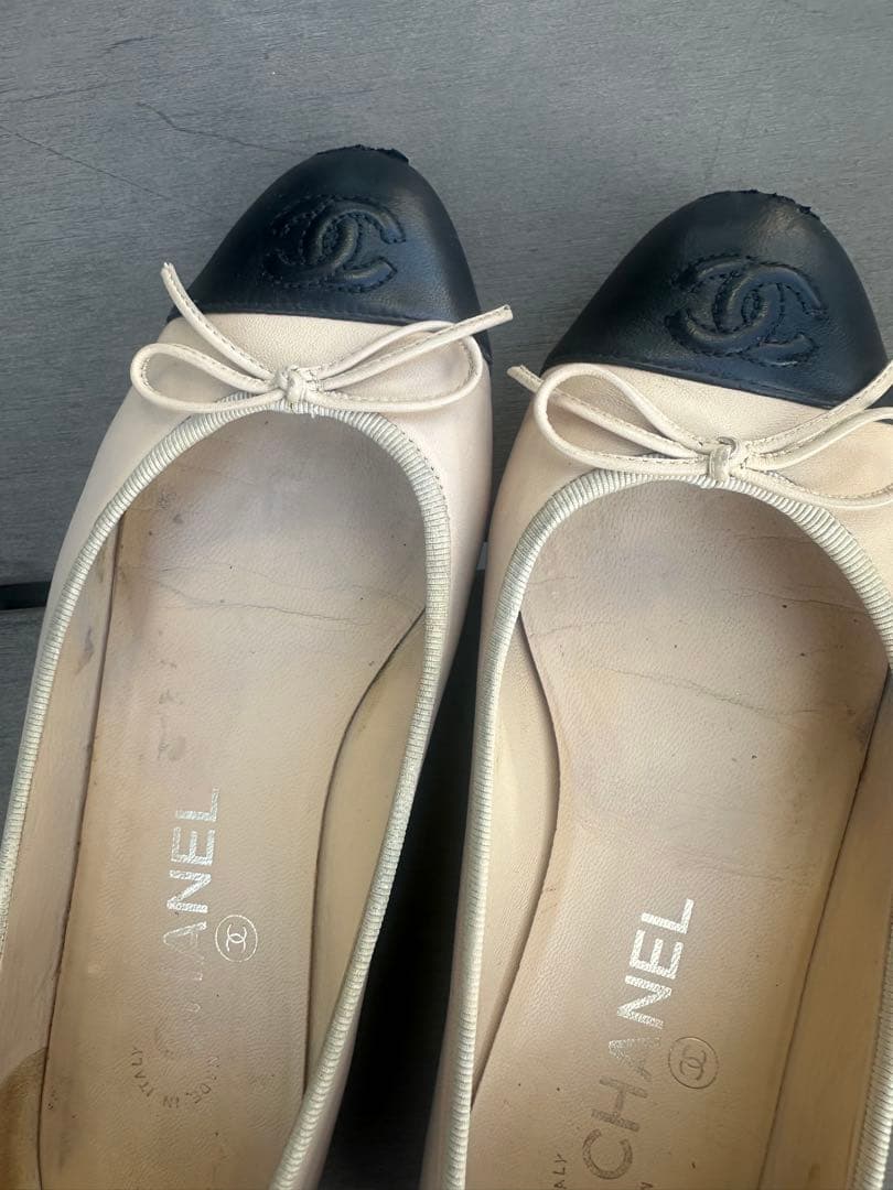 CHANEL シャネル バレエシューズ 37C ココマーク フラット 正規品