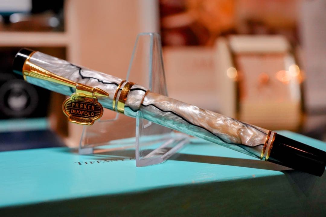 パーカー　デュオフォールド　ボールペン　ティファニー　希少　ローラーボール