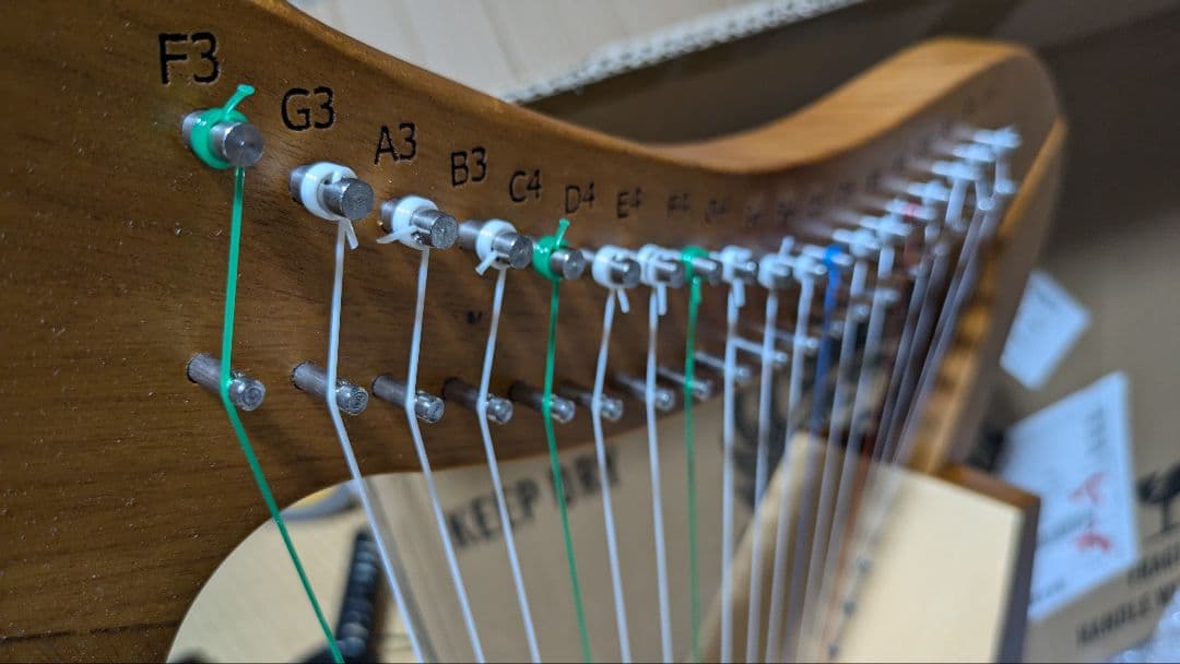 【値下げ】新品 19弦ハープ 木製 弦楽器 インテリア 撮影小道具