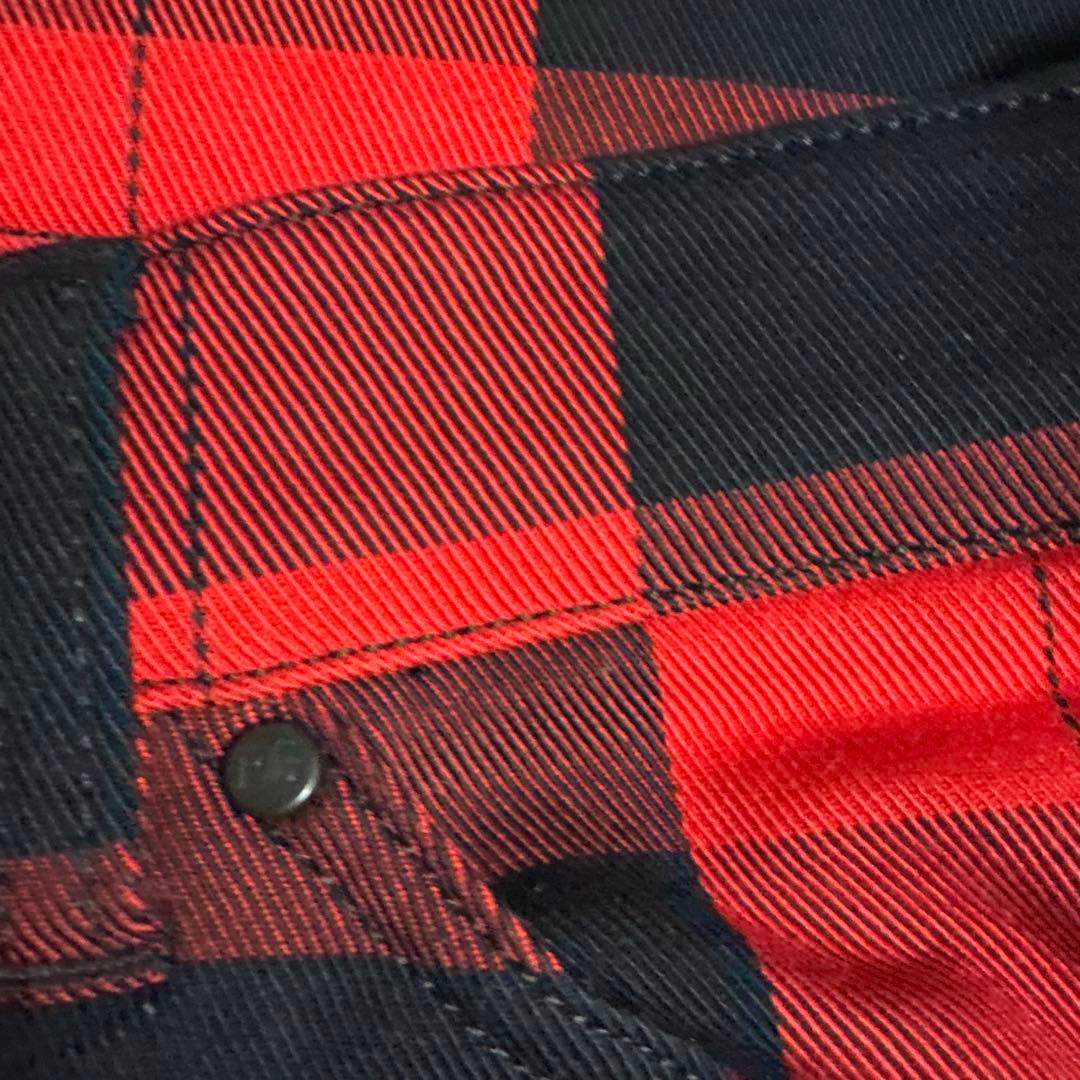 【美品】PEARLY GATES チェックパンツ レッド/ブラック