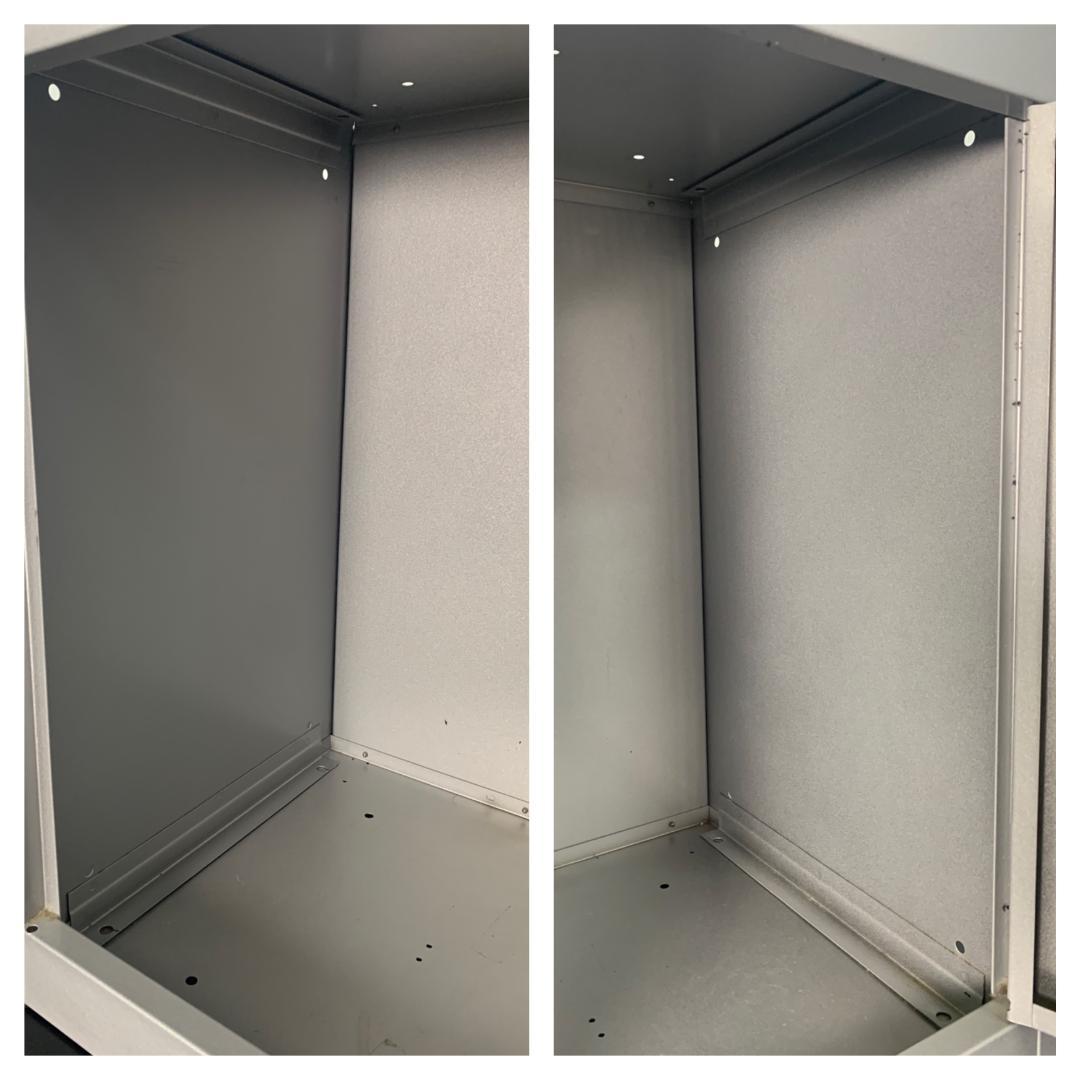 K★1041 BISLEY ビスレー ロッカー BOX 1ドア シルバー 鍵付き