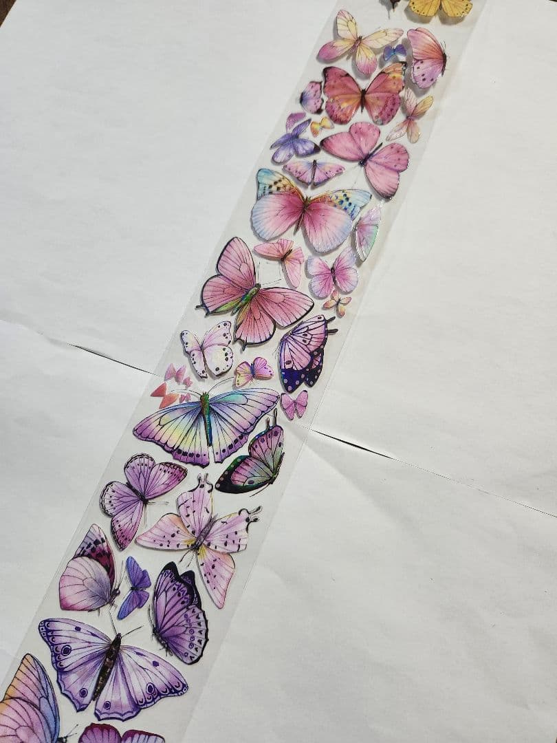 コラージュ素材 海外 マスキングテープ 蝶々 1ループ 切り売り おすそ分け