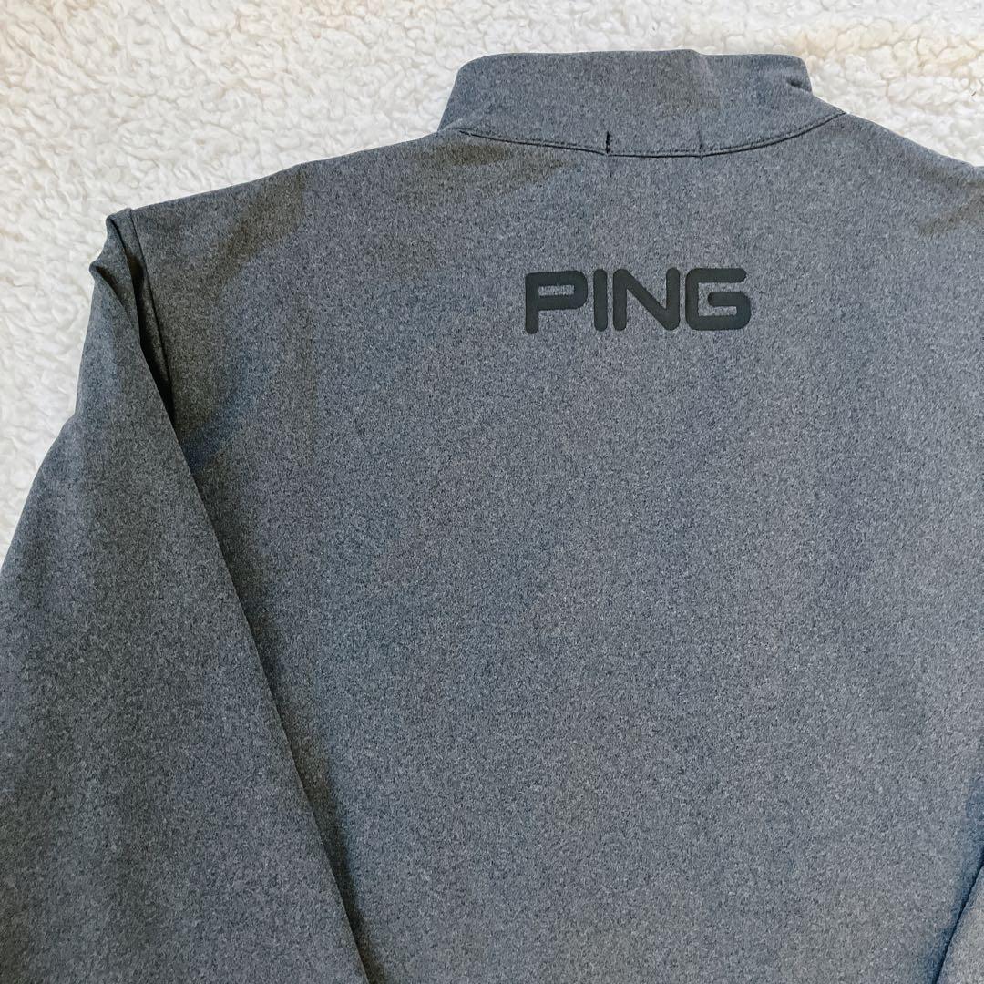 【新品】PING 2024年　キルティング ハーフジップシャツ　ホワイト　3L