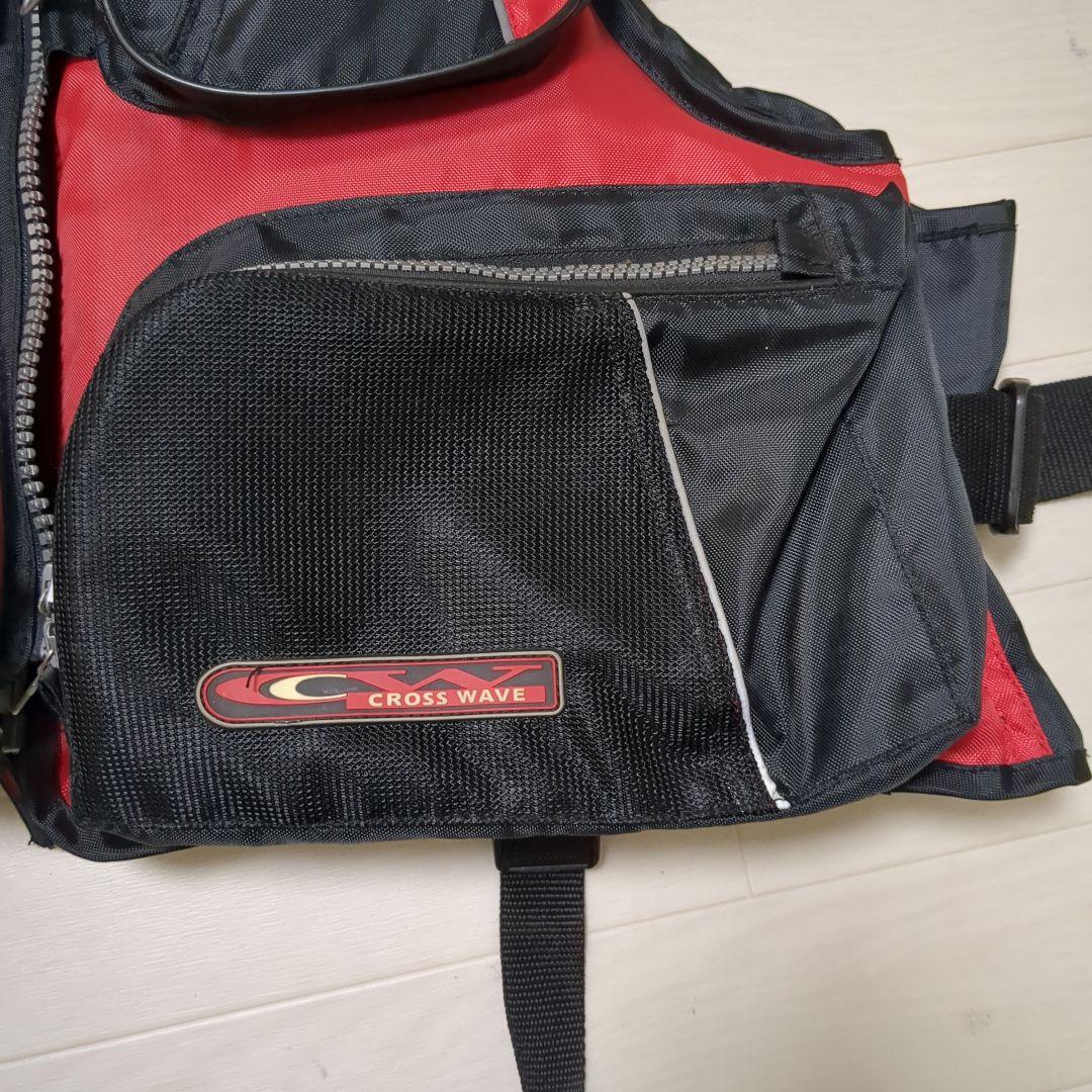CROSS WAVE ライフジャケット レッド/ブラック