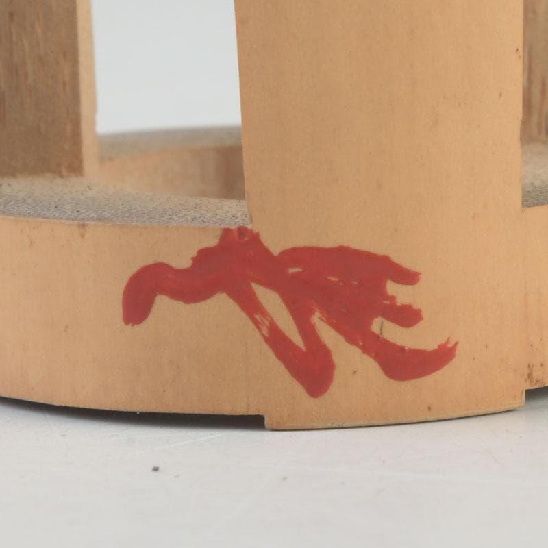 茶道具　五徳形　竹蓋置　在銘　共箱　V　9870