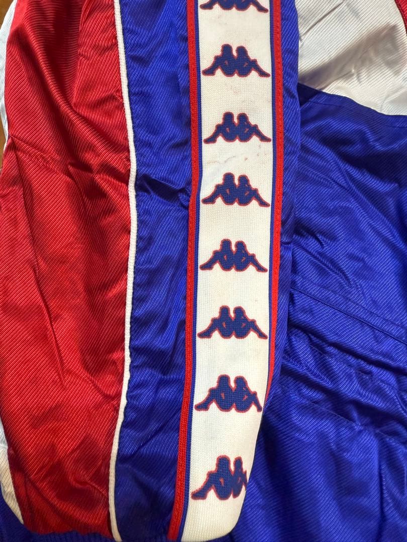 90S カッパKappa フルジップジャケット 赤青　ビンテージ　Oサイズ美品