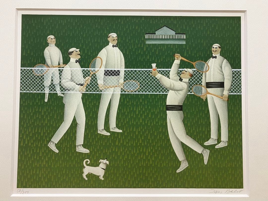 ジャン・バレー リトグラフ 「バトミントン」 56/300