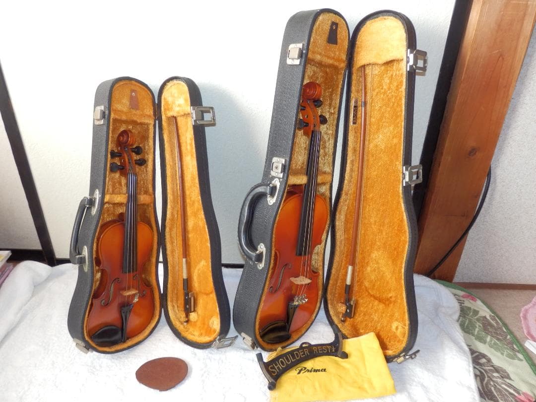 ❤️1/4❤️1/10★鈴木★No.280★バイオリン２丁★掃除済み★ケース付き