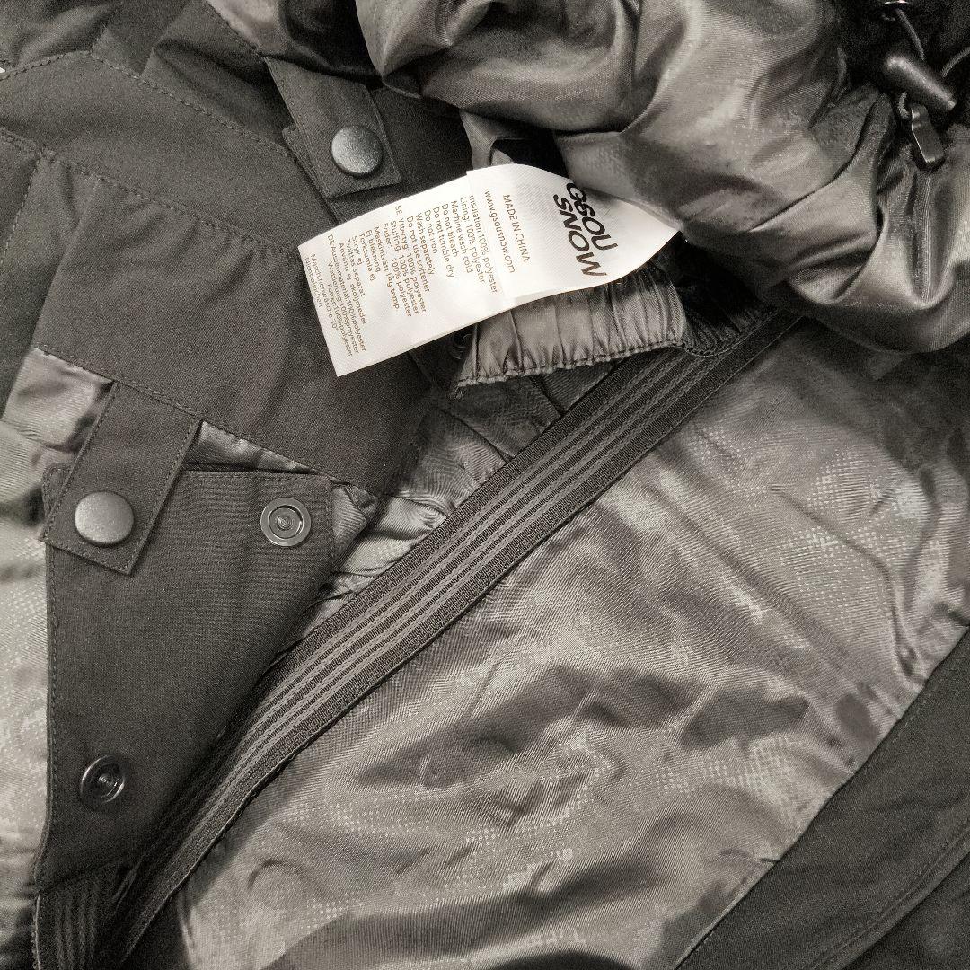 GSOU  レディース 黒 多機能 防水 断熱 スノージャケット