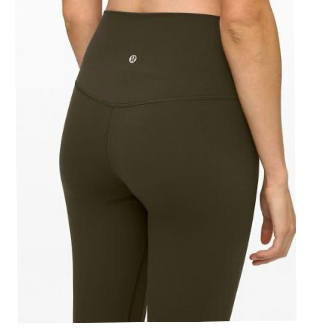Lululemon 新品未使用　丈長め レギンス　ダークオリーブオリーブ