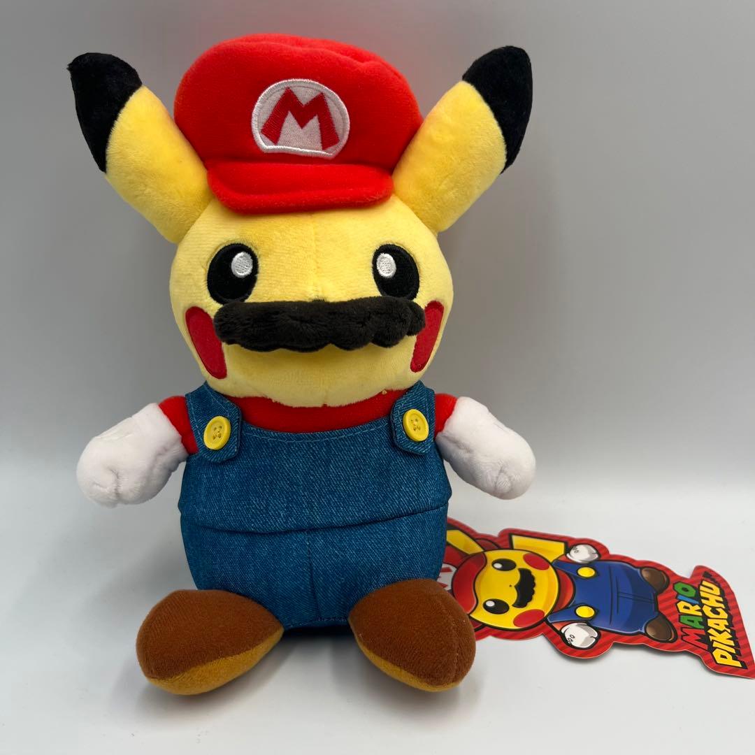 ポケモン マリオピカチュウ ぬいぐるみ タグ付き