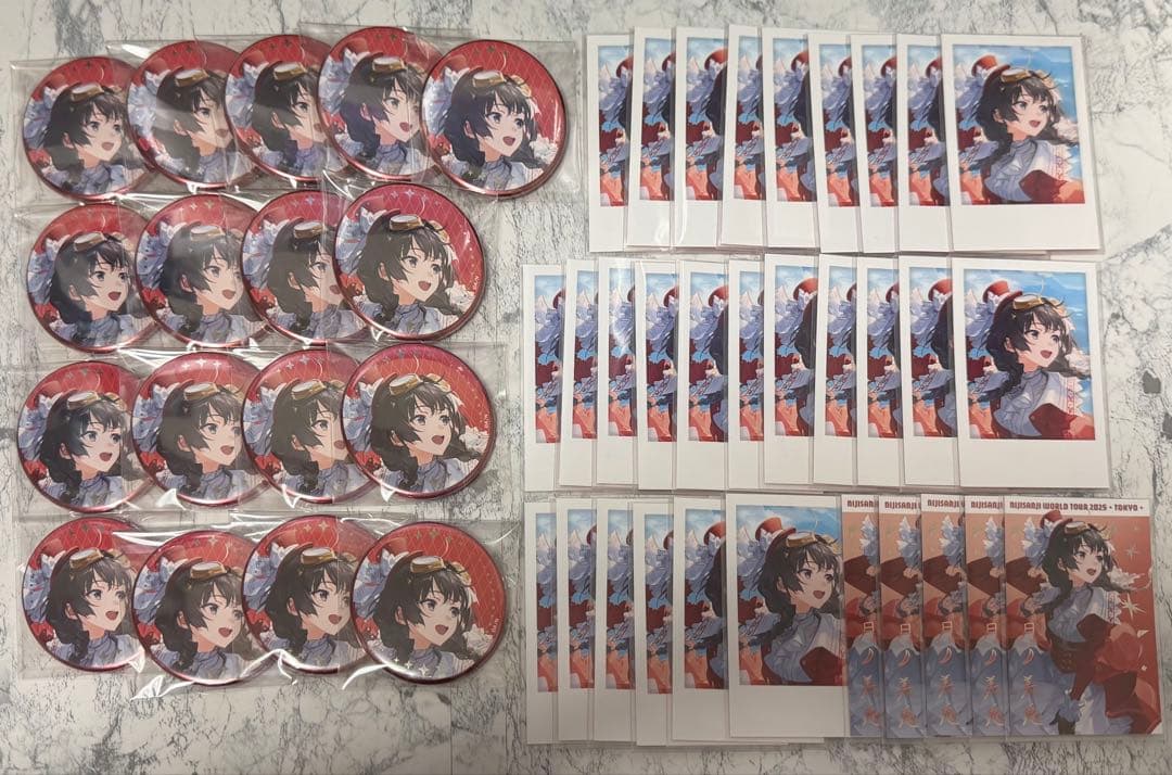 月ノ美兎 缶バッジ チェキ風カード セット