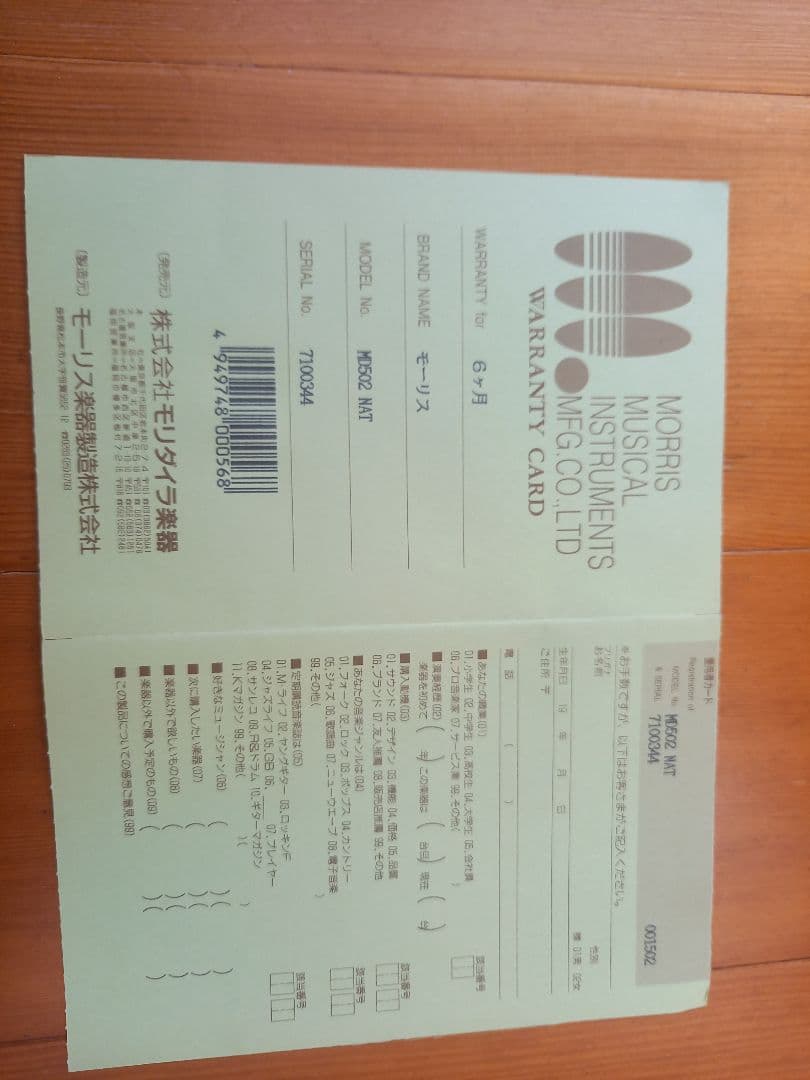 Morris アコースティックギター【MD502】