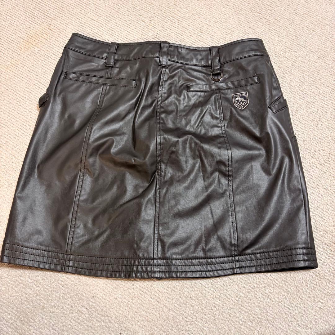 heal creek ブラック合皮レザー スカート
