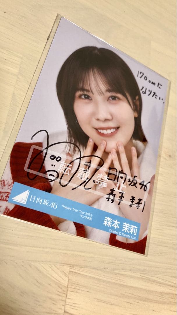 ※明日で取り下げます【直筆サイン】【日向坂46/森本茉莉】／2024サンタ ヨリ
