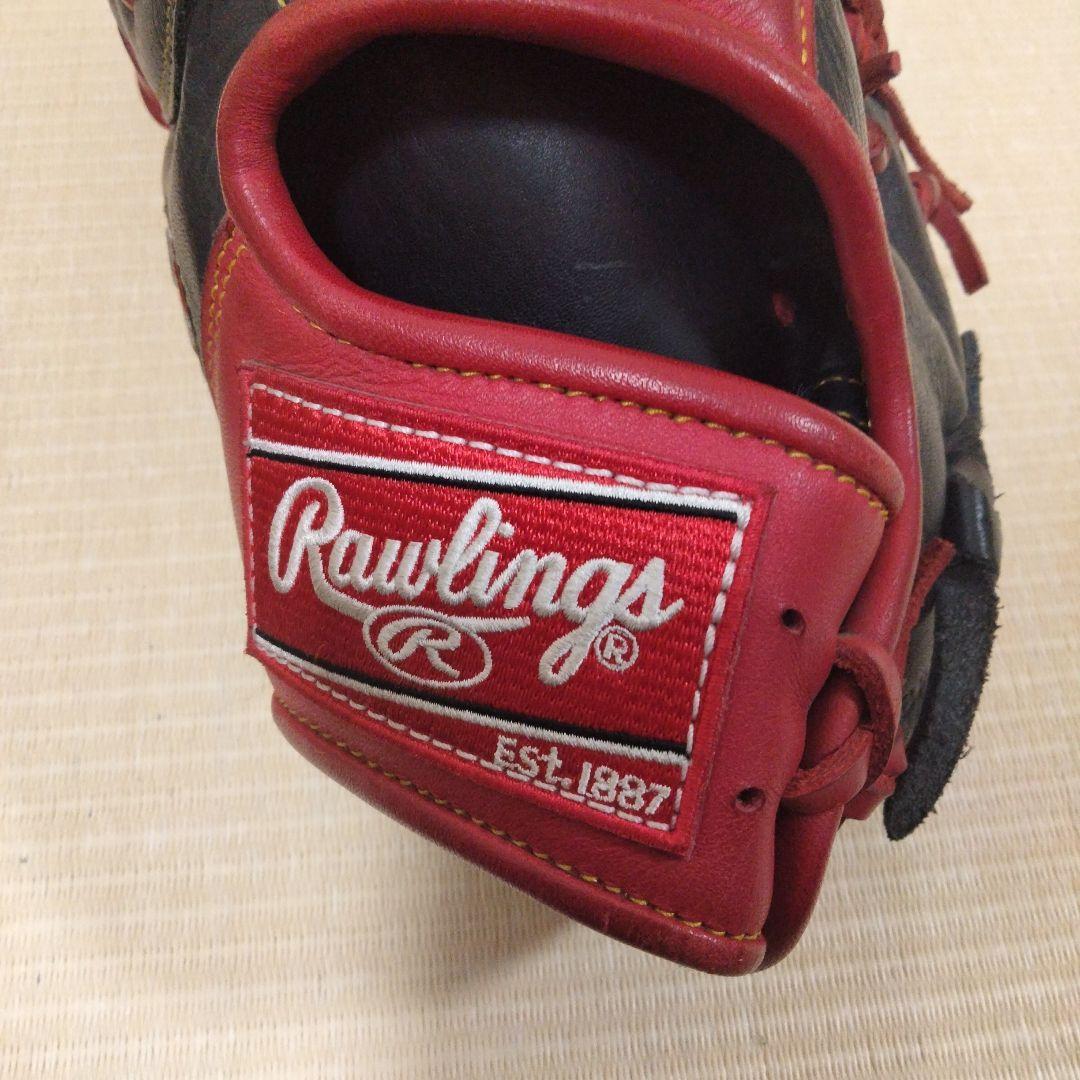Rawlings ファーストミット　左用　赤　黒　 軟式