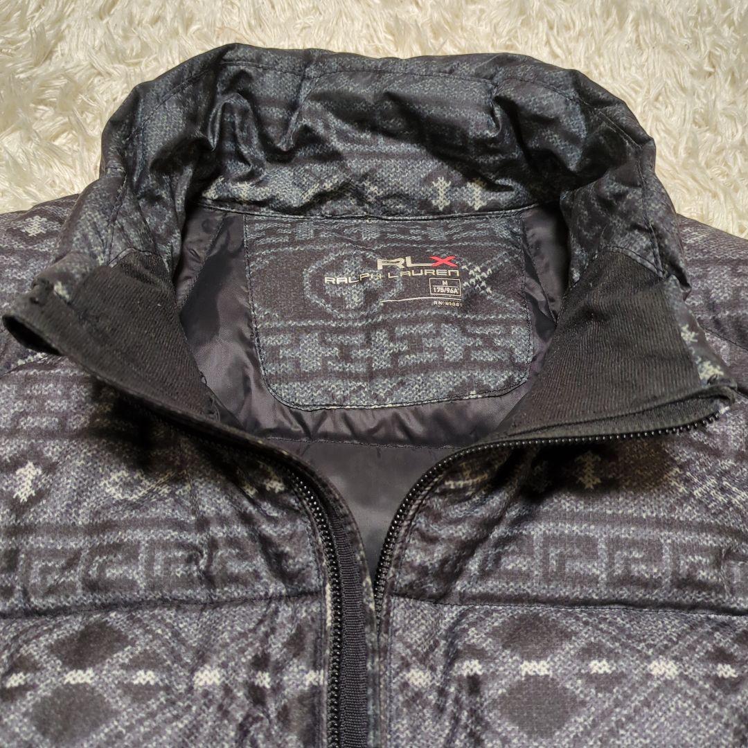 RLX ダウンベスト ゴルフ パッカブル ネイティブ柄 グレー M